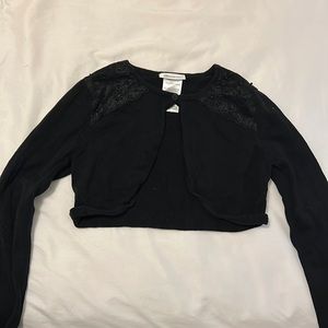 BONNIE JEAN BLACK CARDIGAN SWEATER